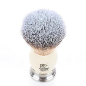 img 3 attached to 🪒 Vikings Blade 'White Knight' Luxury Shaving Brush: Heavy Steel Base with Faux Ivory Acrylic Bristles