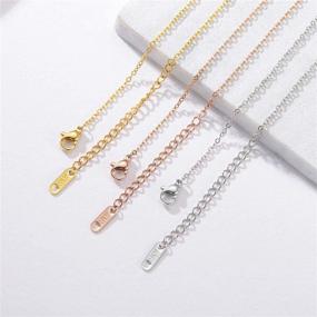 img 1 attached to 💖 Stunning Zillaly 18K Gold Silver Rose Gold Plated Stainless Steel ECG Heartbeat Love ECG Necklace - Perfect Female Jewelry