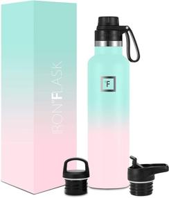 img 4 attached to 🧃 Iron °Flask Sports Water Bottle – 24 oz, 3 Lids, Leak Proof, Vacuum Insulated Stainless Steel Thermo Mug