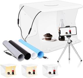 img 4 attached to 📸 Enhanced Emart 14" x 16" Photography Tabletop Light Box with 104 LED Lights - Portable Photo Studio Shooting Tent