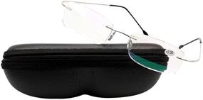 img 2 attached to 👓 SOOLALA Rimless Reading Glasses: High End Lightweight Titanium Stainless Steel Frames