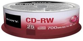 img 1 attached to 📀 Sony 25CRW80SPM CD-RW 4X 700MB Spindle Rewritable CD - Buy 25-Pack Now!