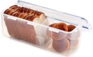 🍞 locknlock bpa free airtight food storage containers with easy essentials lids - clear bread box, 21.1 cup size логотип