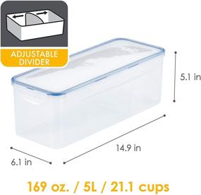 img 3 attached to 🍞 LocknLock BPA Free Airtight Food Storage Containers with Easy Essentials Lids - Clear Bread Box, 21.1 Cup size