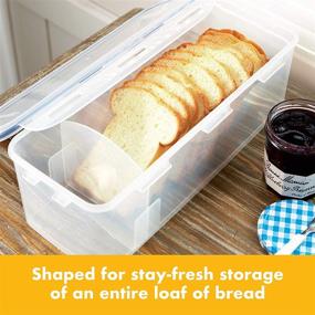 img 2 attached to 🍞 LocknLock BPA Free Airtight Food Storage Containers with Easy Essentials Lids - Clear Bread Box, 21.1 Cup size