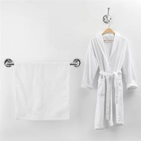 img 2 attached to 🚽 Complete Bathroom Hardware Set: 4-Piece Polished Chrome Towel Rack with 18” Towel Bar, Toilet Paper Holder, Towel Ring, and Robe Hook – Wall Mounted for Bathroom, Kitchen, Bedroom