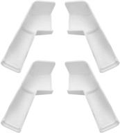 🏕️ rv gutter spouts (2 left + 2 right, white) - rigid extenders for directing rainwater away from your rv logo