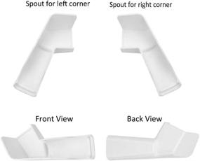 img 3 attached to 🏕️ RV Gutter Spouts (2 Left + 2 Right, White) - Rigid Extenders for Directing Rainwater Away from Your RV