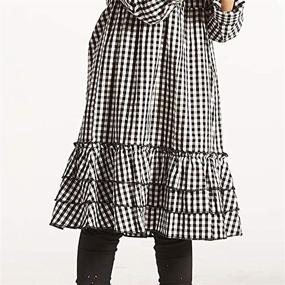 img 3 attached to 🐃 Stylish Buffalo Plaid Dress for Toddler Girls - Cartwheels Clothing