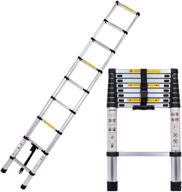 wodesid 8.5 ft aluminum extension telescoping ladder - multi-purpose, portable & collapse-able, 330lbs max capacity – ideal for home, emergency use & more логотип