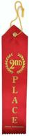 🎀 24-pack red 2nd place award ribbon with card & string logo