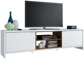 img 4 attached to 📺 Madesa Modern Entertainment Center - TV Stand for 75 Inch TVs, Console Table with Wire Management, Storage Space - White Finish