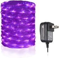 🎉 home waterproof led string lights,33ft/100 leds, indoor & outdoor starry lights w/ power supply for christmas, wedding & party decoration, purple логотип