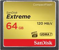 💯 reliable performance: sandisk extreme 64gb compact flash memory card (b00eze6v50) logo