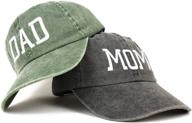 capital mom and dad pigment dyed couple 🧢 2 pc cap set - stylish and on-trend apparel shop logo