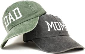 img 3 attached to Capital Mom and Dad Pigment Dyed Couple 🧢 2 Pc Cap Set - Stylish and On-Trend Apparel Shop