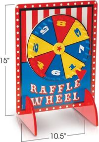 img 3 attached to 🎠 Premium Wood Tabletop Spinning Raffle Wheel with Stand - Gamie Carnival Spinner Wheel for Boys and Girls, Kids’ Parties, Classroom, and More