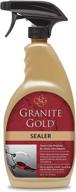 premium granite gold sealer spray: water-based granite, marble & natural stone countertop protection, 24oz - made in the usa logo