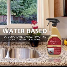 img 2 attached to Premium Granite Gold Sealer Spray: Water-Based Granite, Marble & Natural Stone Countertop Protection, 24oz - Made in the USA