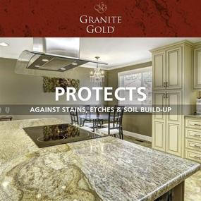 img 1 attached to Premium Granite Gold Sealer Spray: Water-Based Granite, Marble & Natural Stone Countertop Protection, 24oz - Made in the USA