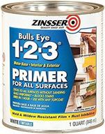 zinsser 02004 bulls eye 1-2-3 🎯 all surface primer, white - quart size logo