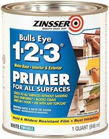 img 3 attached to Zinsser 02004 Bulls Eye 1-2-3 🎯 All Surface Primer, White - Quart Size