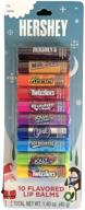 hershey 10 flavored lip balms: nourishing & delicious lip care (pack of 1) logo