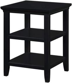 img 3 attached to 🖤 Convenience Concepts Tribeca End Table in Sleek Black Finish: Sleek and Stylish Addition to Any Space