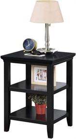 img 2 attached to 🖤 Convenience Concepts Tribeca End Table in Sleek Black Finish: Sleek and Stylish Addition to Any Space