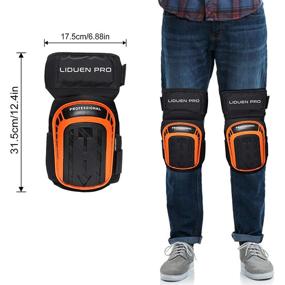 img 3 attached to 🛠️ LIDUEN PRO Work Knee Pads - Heavy Duty Support Kneepads with Gel Cushion and Non-Slip Straps for Construction