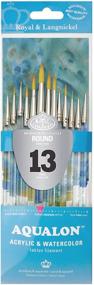 img 3 attached to 🖌️ Aqualon Royal & Langnickel 13-Piece Short Handle Round Paint Brush Set