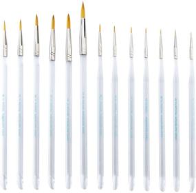 img 4 attached to 🖌️ Aqualon Royal & Langnickel 13-Piece Short Handle Round Paint Brush Set