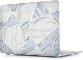 img 4 attached to 👩 Valkit MacBook Air 13 inch Case 2019 2018 Release A1932 with Retina Display, Blue White Marble Design | Hard Shell Case for Mac Air 13 with Touch ID