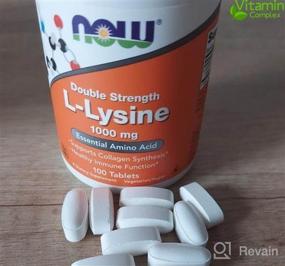 img 7 attached to Now Foods Double Strength L-Lysine Hydrochloride Supplement, 1,000 mg, Amino Acid, 100 Tablets