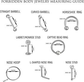 img 1 attached to 💎 Forbidden Body Jewelry Sterling Silver CZ Nose Rings, 20G Nose Studs with Simulated Diamond - 1.5mm & 2.5mm Sizes