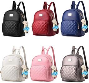 img 3 attached to 🎒 BAG WIZARD Leather Backpack Daypacks: Exquisite Women's Handbags & Wallets Collection