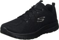 skechers graceful connected sneaker black black women's shoes for athletic logo