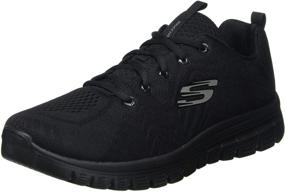 img 4 attached to Skechers Graceful Connected Sneaker Black Black Women's Shoes for Athletic