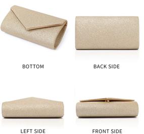 img 2 attached to Stylish and Glamorous: GESU Shining Envelope Evening Handbags for Women - Perfect Clutches & Evening Bags