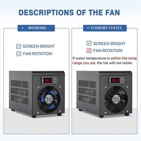 img 1 attached to Poafamx 16gal Aquarium Water Chiller Heater 60L Fish Tank Cooler Fahrenheit for Fish Shrimp Breeding Aquaculture with Pump 110V (60L Chiller&amp;Heater)