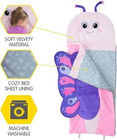 img 2 attached to Bixbee Kids Sleeping Bag: Durable &amp; Machine Washable Slumber Bag for Toddlers, Girls and Boys - Perfect for Daycare, Naptime &amp; Travel with Carrying Handle &amp; Easy Zipper