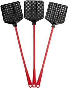 img 3 attached to OFXDD Long Fly Swatter Pack - Heavy Duty Rubber Fly Swatter - Red Color (3 Pack)
