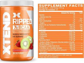 img 3 attached to XTEND Ripped BCAA Powder Strawberry Kiwi: Ultimate Sugar-Free Post-Workout Muscle Recovery 🍓 Drink with 7g of BCAAs for Men & Women - Cutting Formula, 30 Servings