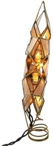 img 1 attached to 🎄 Kurt Adler 8.5-Inch Capiz Star Tree Topper with Clear Lights & Spare Bulb - Christmas Decor