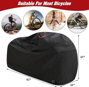 img 2 attached to 🚲 Aiskaer Bike Cover: Protect Your Bikes from All Weather - Large 1, XL 1-2 & XXL 2-3 Sizes - Waterproof & Anti-UV - Ideal for Mountain & Road Bikes