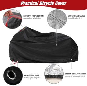 img 3 attached to 🚲 Aiskaer Bike Cover: Protect Your Bikes from All Weather - Large 1, XL 1-2 & XXL 2-3 Sizes - Waterproof & Anti-UV - Ideal for Mountain & Road Bikes