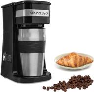 ☕ mixpresso 2-in-1 single cup coffee maker & travel mug combo: lightweight portable drip brewer with auto shut off & reusable filter logo