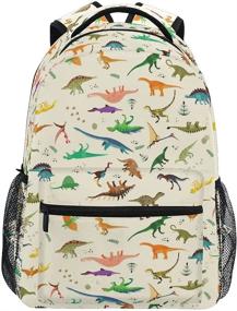 img 4 attached to 🦕 Kids' Dinosaur Pattern Backpack Rucksack: Ideal Students Backpack for School