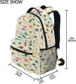 img 3 attached to 🦕 Kids' Dinosaur Pattern Backpack Rucksack: Ideal Students Backpack for School