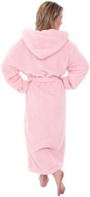 img 3 attached to 🛀 Del Rossa Women's Cozy Fleece Winter Robe with Hood, Luxurious Plush Bathrobe